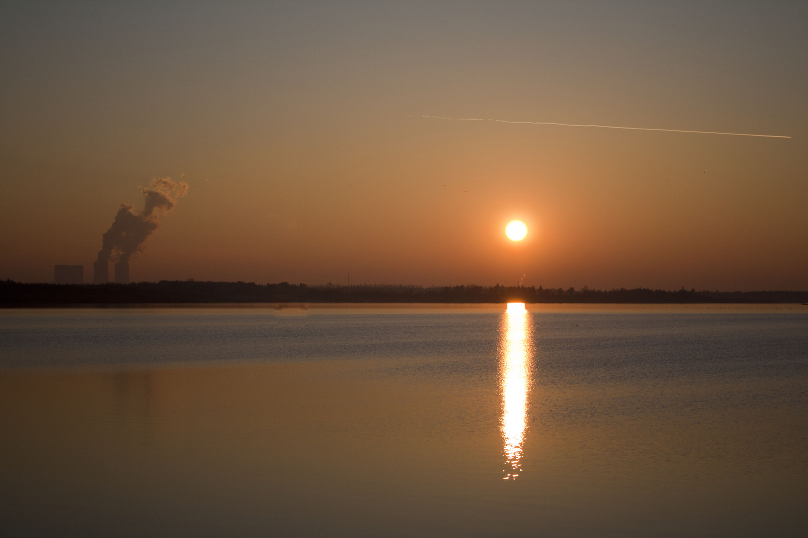 Sonnenuntergang am Störmthaler See