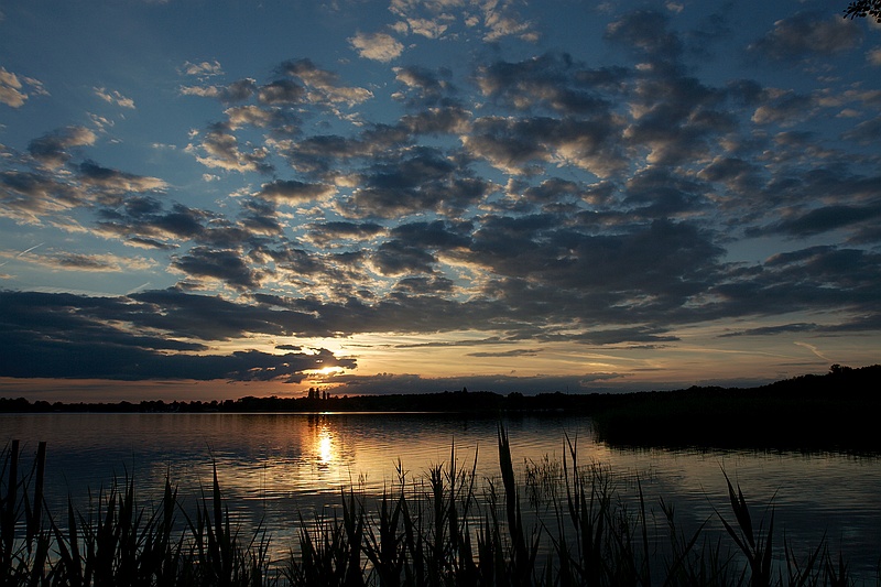 Sonnenuntergang am Storkower See