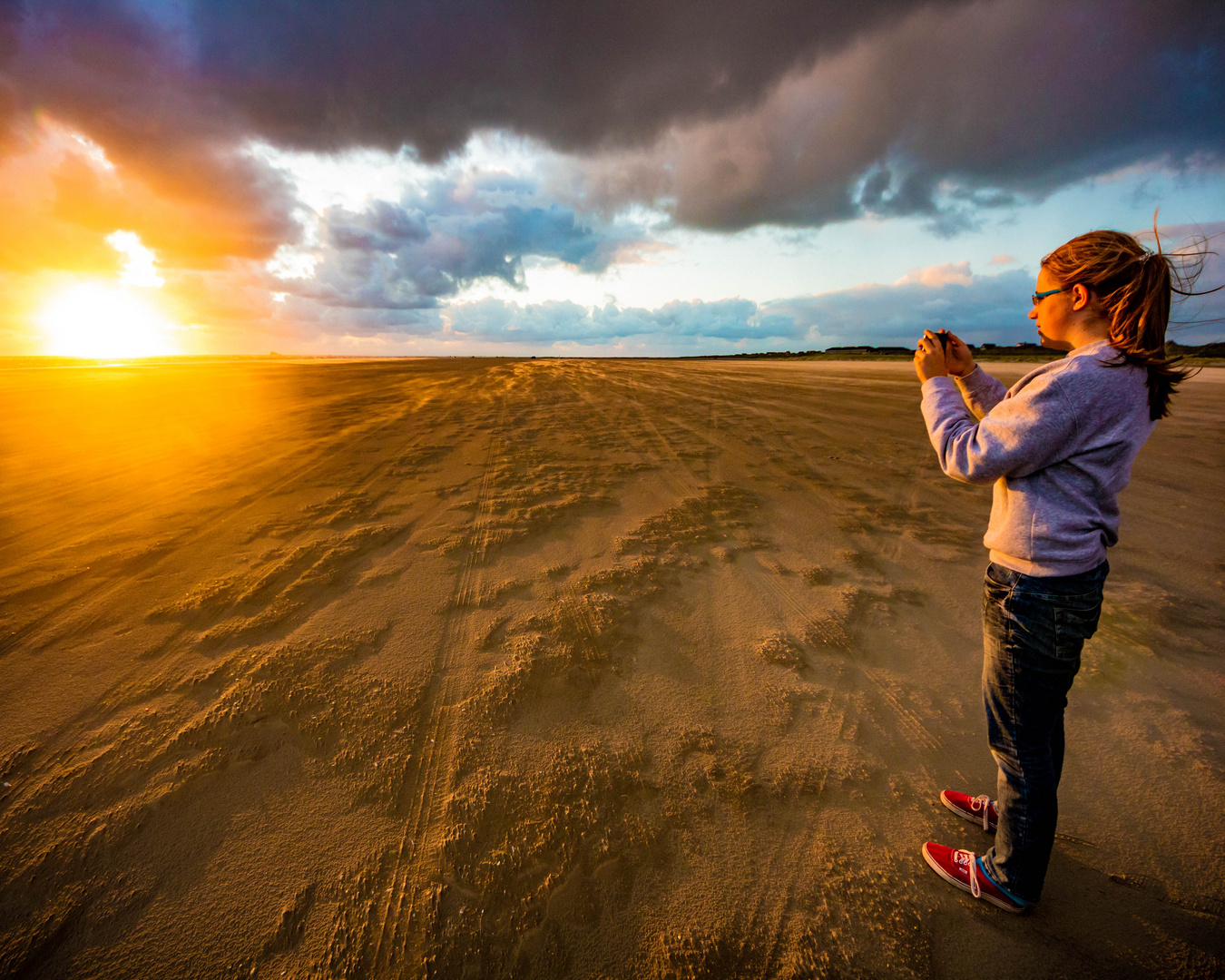 Sonnenuntergang am Strand