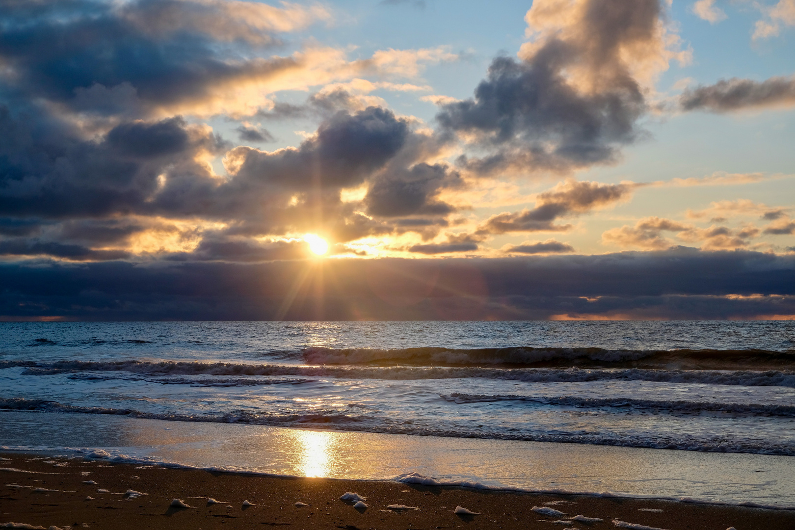 Sonnenuntergang am Strand 