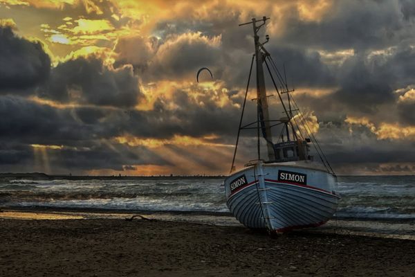 ... Sonnenuntergang am Strand ...