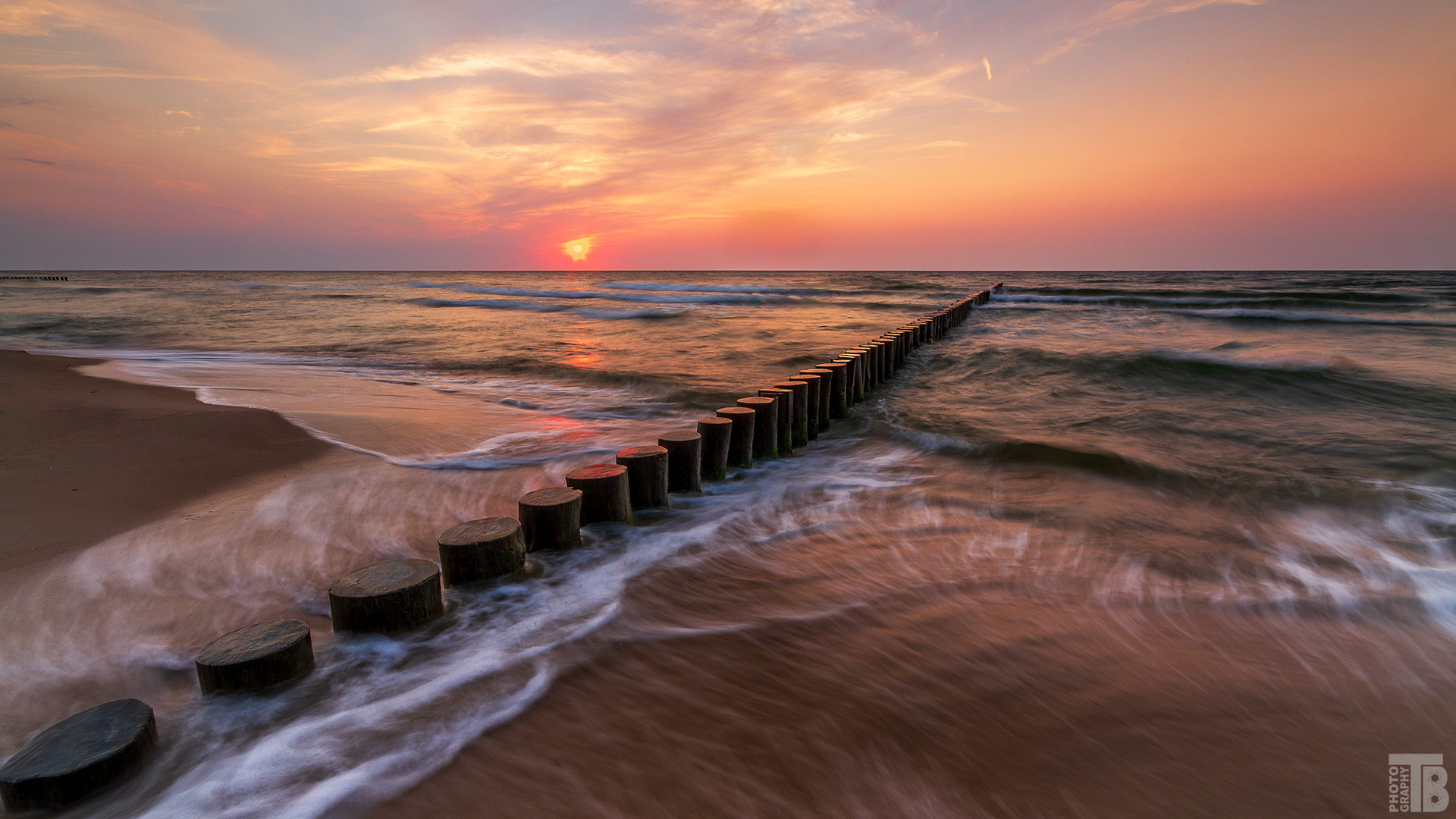 Sonnenuntergang am Strand