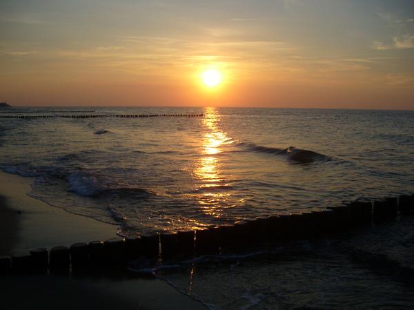 Sonnenuntergang am Strand auf Fehman