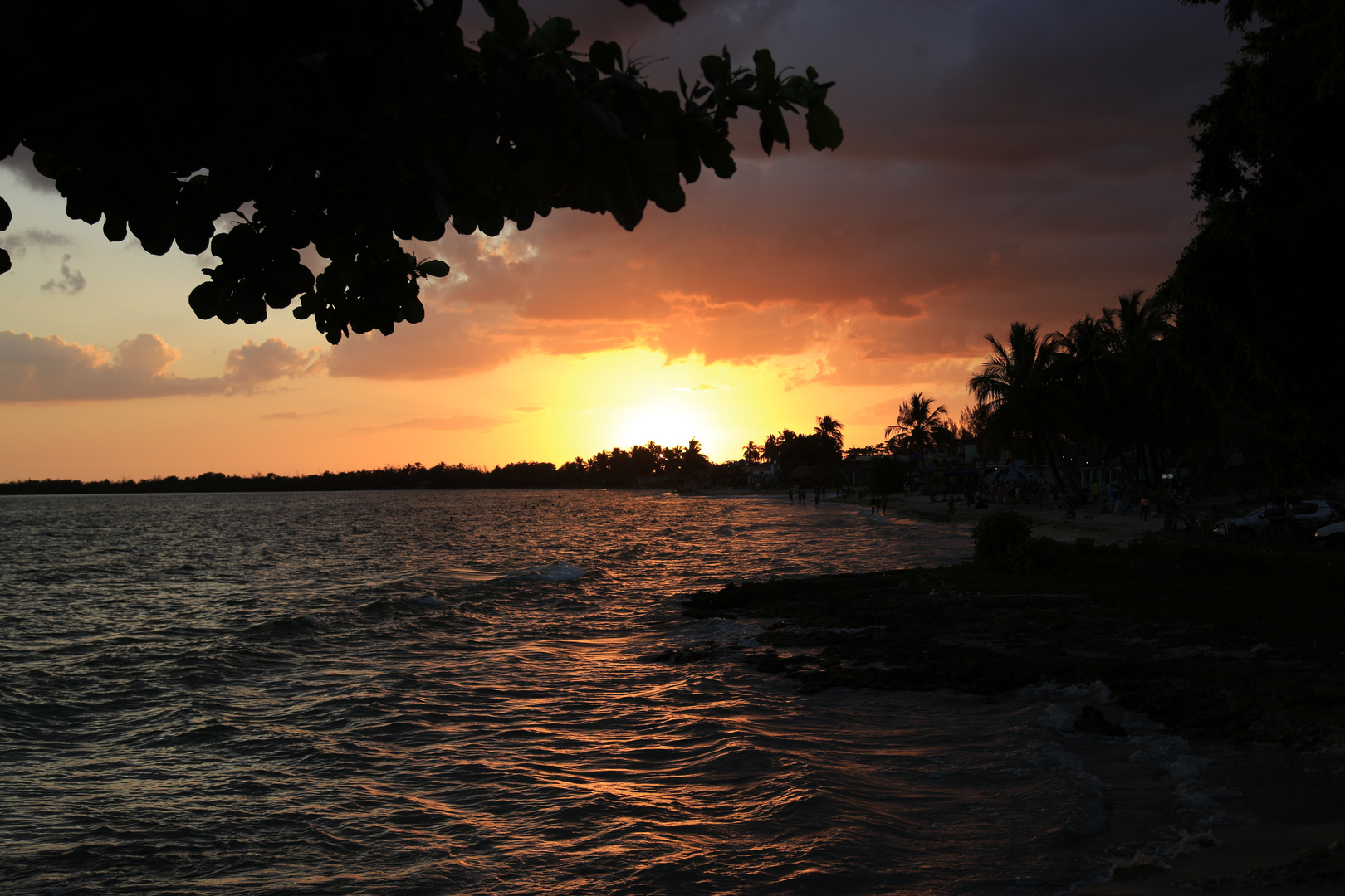 Sonnenuntergang am Strand auf Kuba