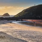 Sonnenuntergang am Strand bei Llanes