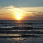 sonnenuntergang am strand bei st. peter ording