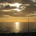 Sonnenuntergang am Strand bei Westerland