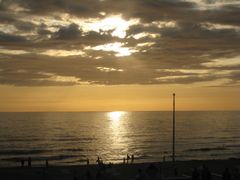 Sonnenuntergang am Strand bei Westerland