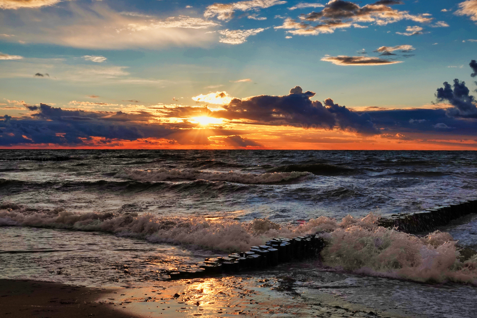 Sonnenuntergang am Strand 