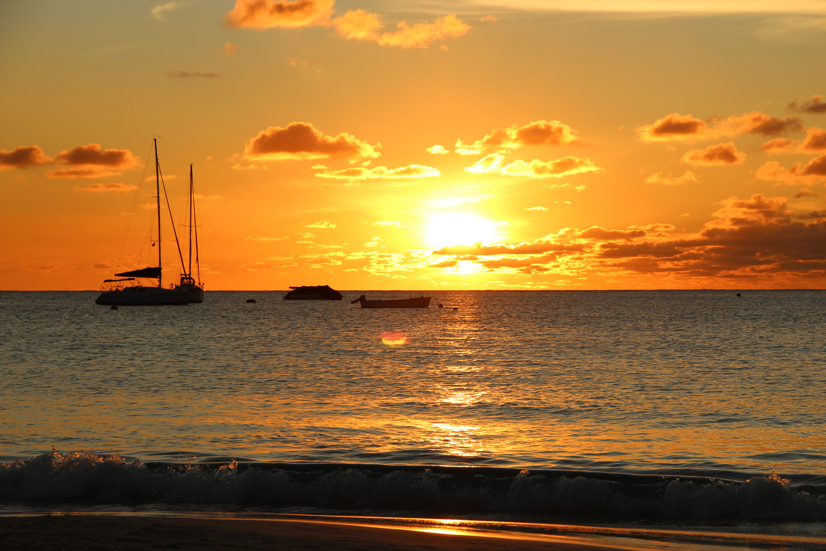Sonnenuntergang am Strand in Barbados