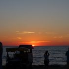 Sonnenuntergang am Strand in der Toscana