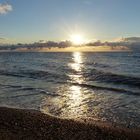 Sonnenuntergang am Strand in Dranske-Lancken in Rügen