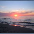 Sonnenuntergang am Strand in Polen