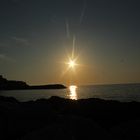 Sonnenuntergang am Strand in Sorrent