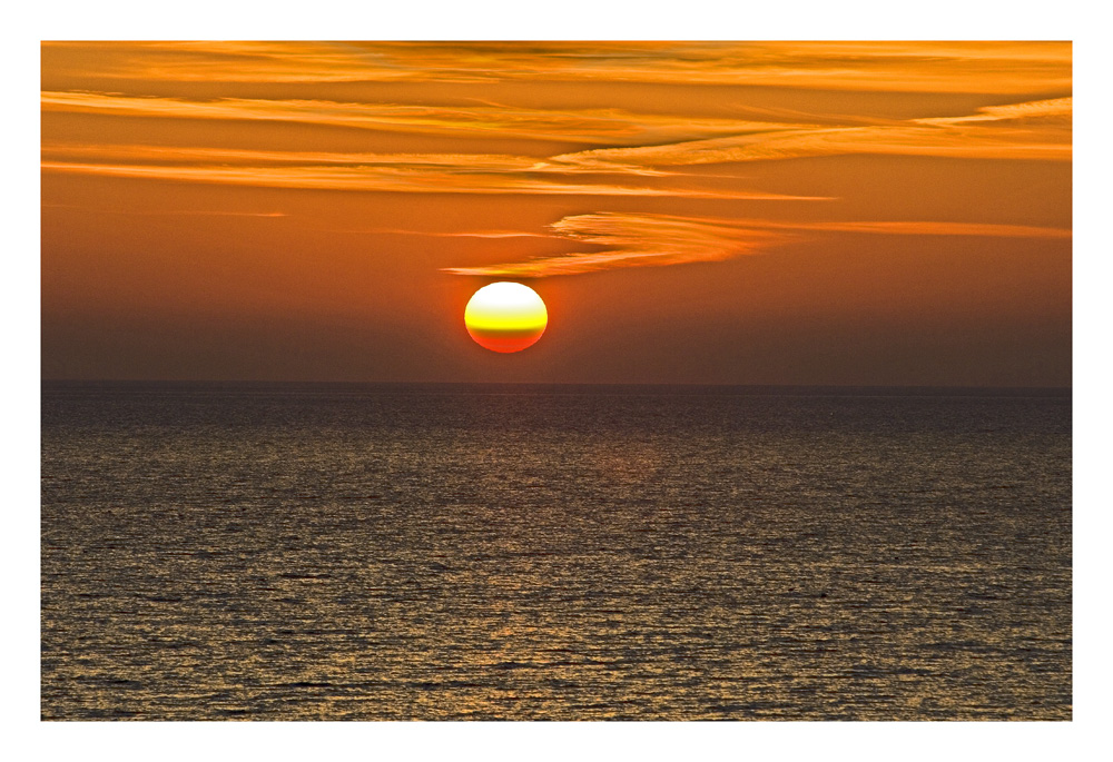 Sonnenuntergang am Strand: Kitschig aber schön