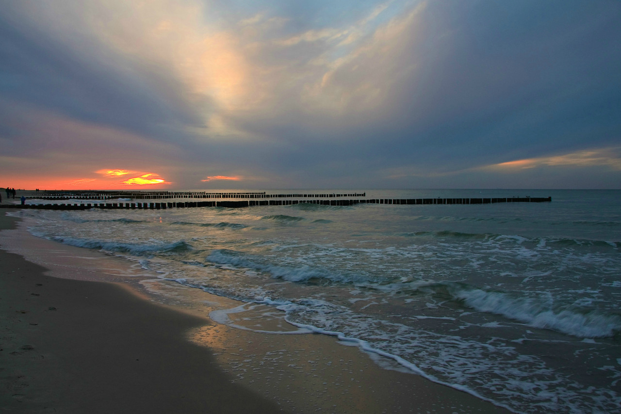 Sonnenuntergang am Strand von Ahrenshoop