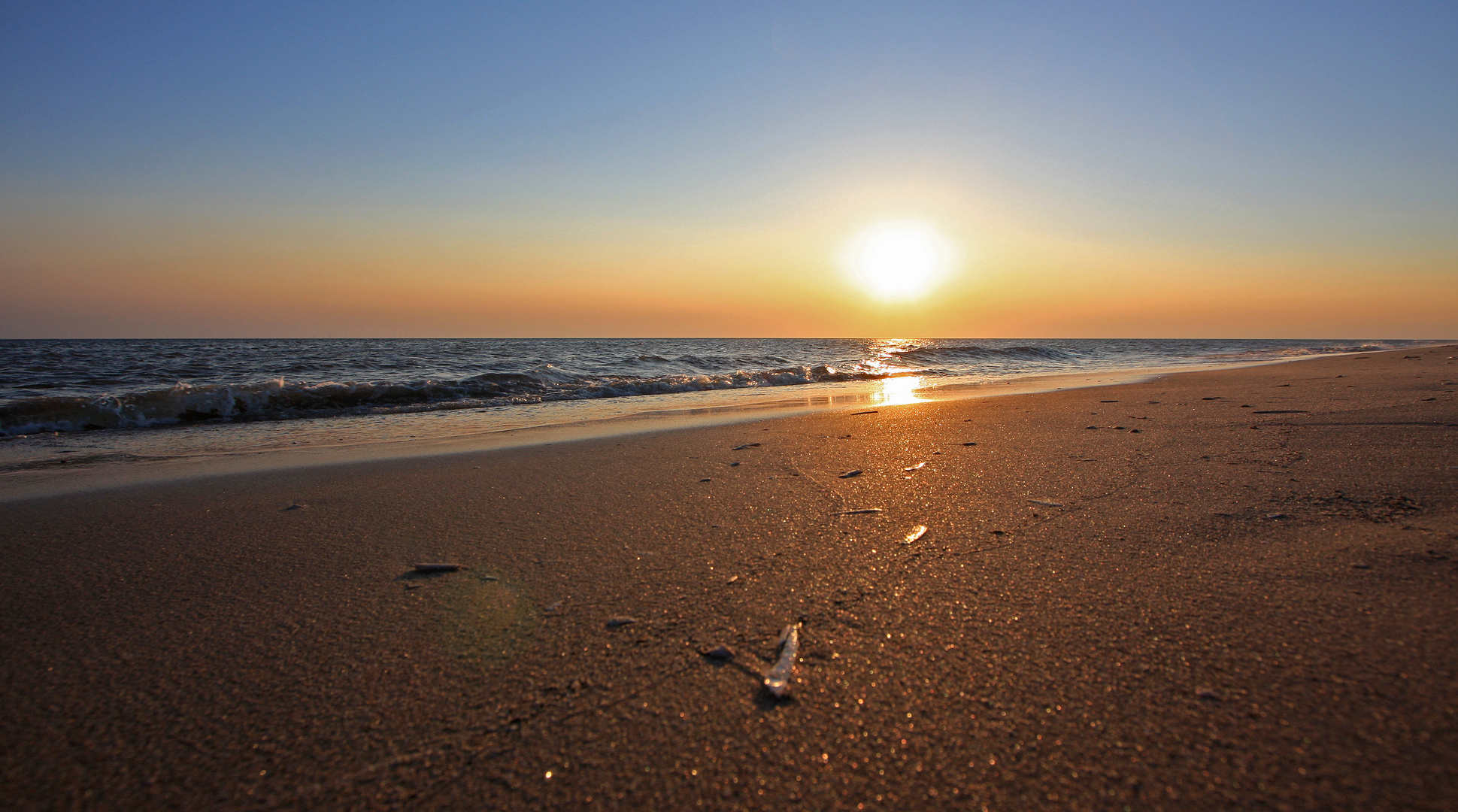 Sonnenuntergang am Strand von Blavand