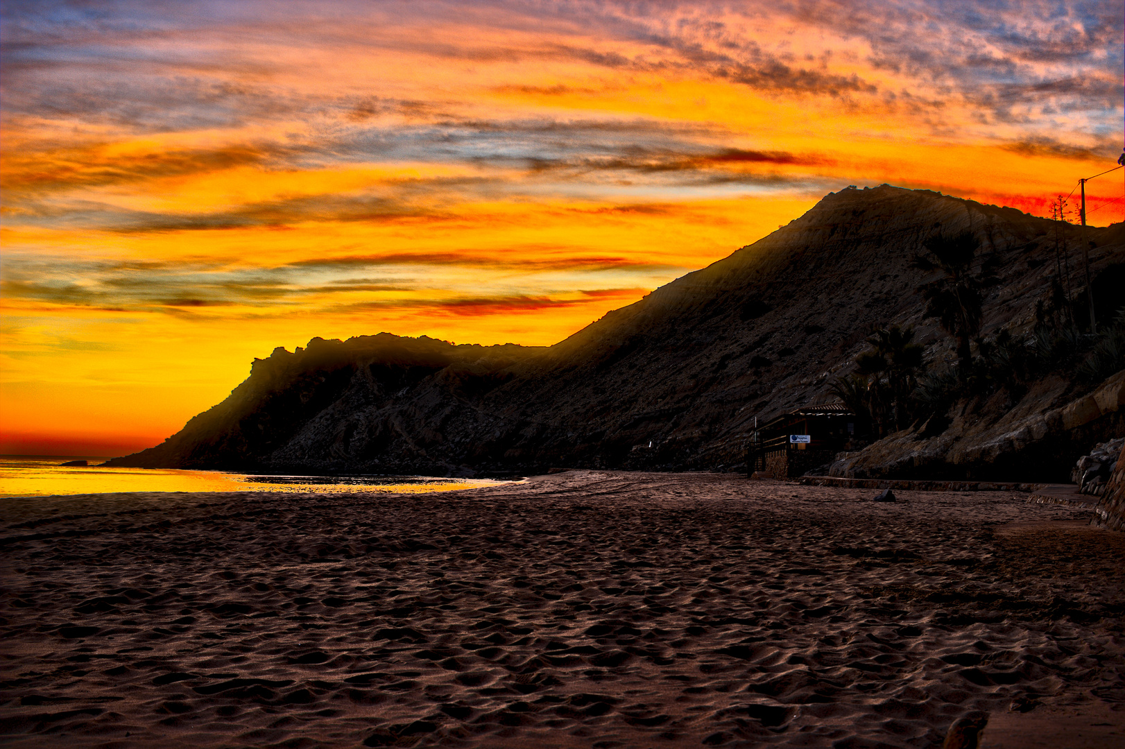 Sonnenuntergang am Strand von Burgau