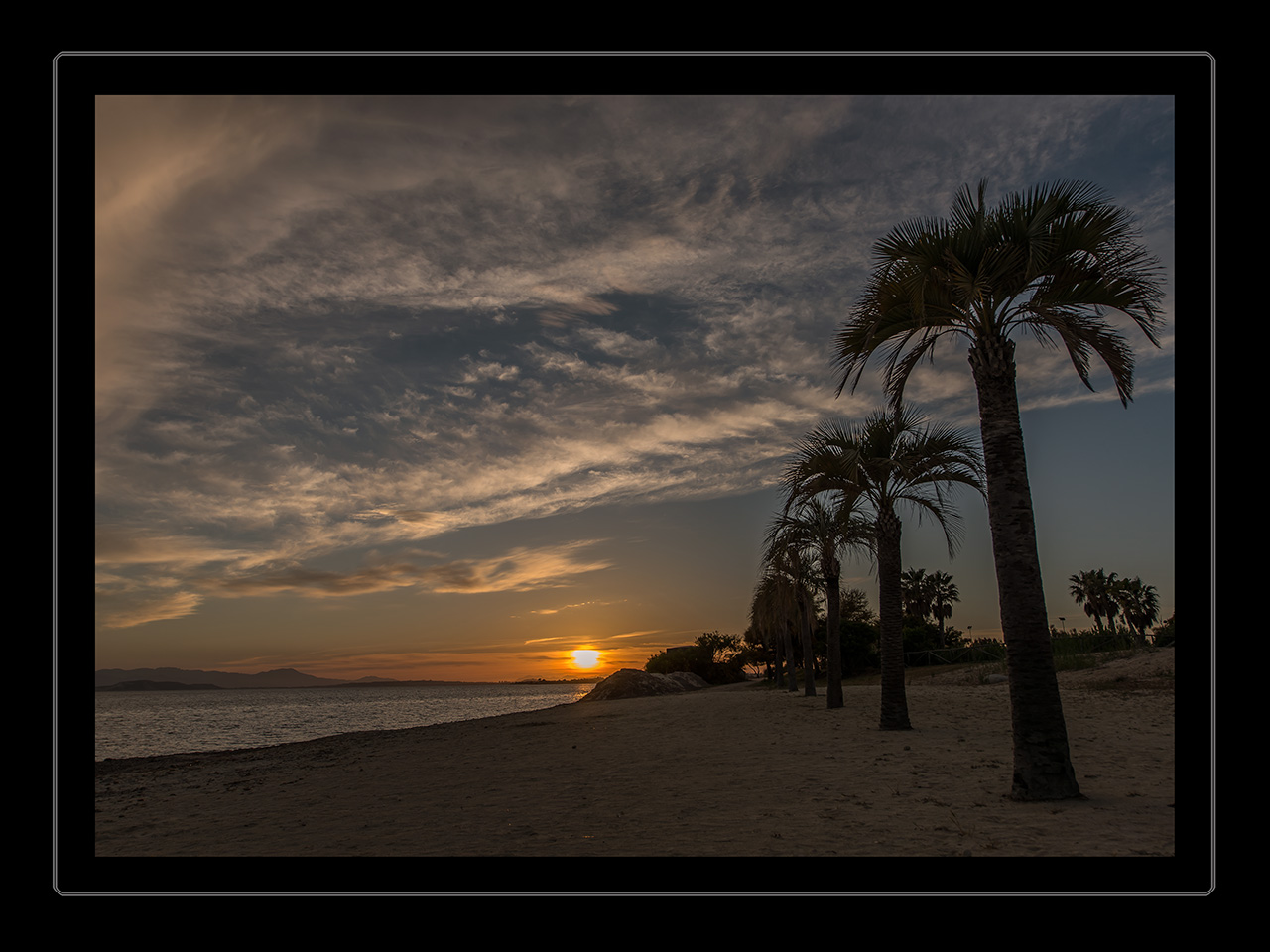 Sonnenuntergang am Strand von Cagliari