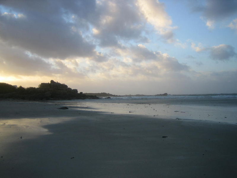 Sonnenuntergang am Strand von Cleder