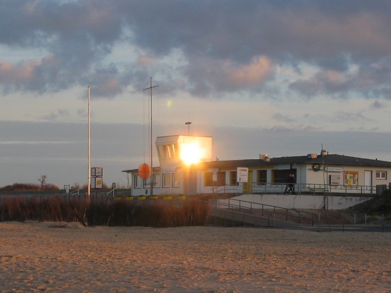 Sonnenuntergang am Strand von Cuxhaven