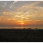 Sonnenuntergang am Strand von Egmond aan Zee