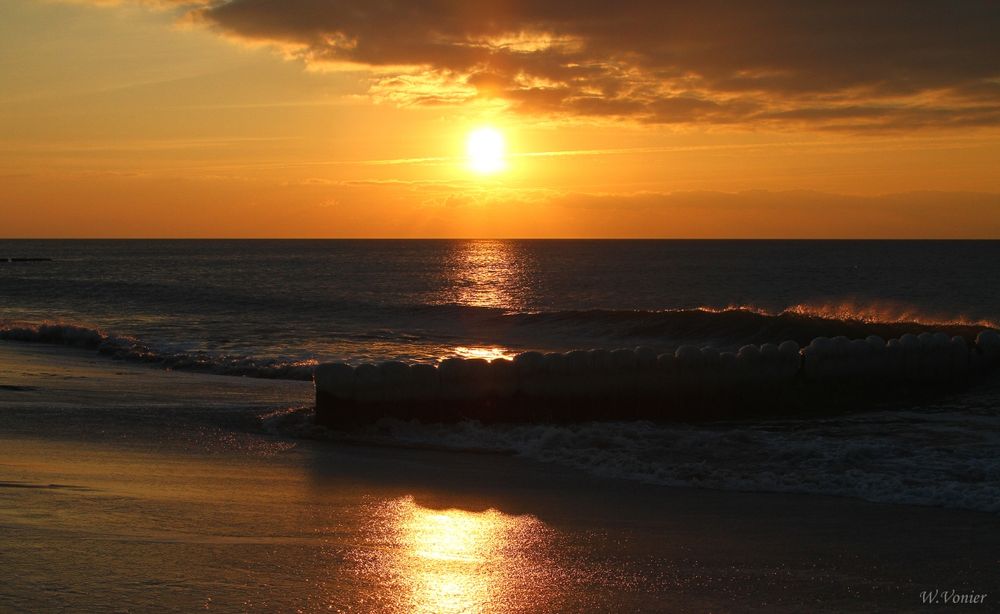 Sonnenuntergang am Strand von Kampen auf Sylt