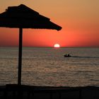 Sonnenuntergang am Strand von Korsika