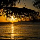 Sonnenuntergang am Strand von La Digu Island