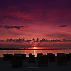 Sonnenuntergang am Strand von Laboe Anfang Juni 2019