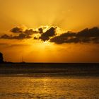 Sonnenuntergang am Strand von Mahé