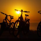 Sonnenuntergang am Strand von Moliets-Plage