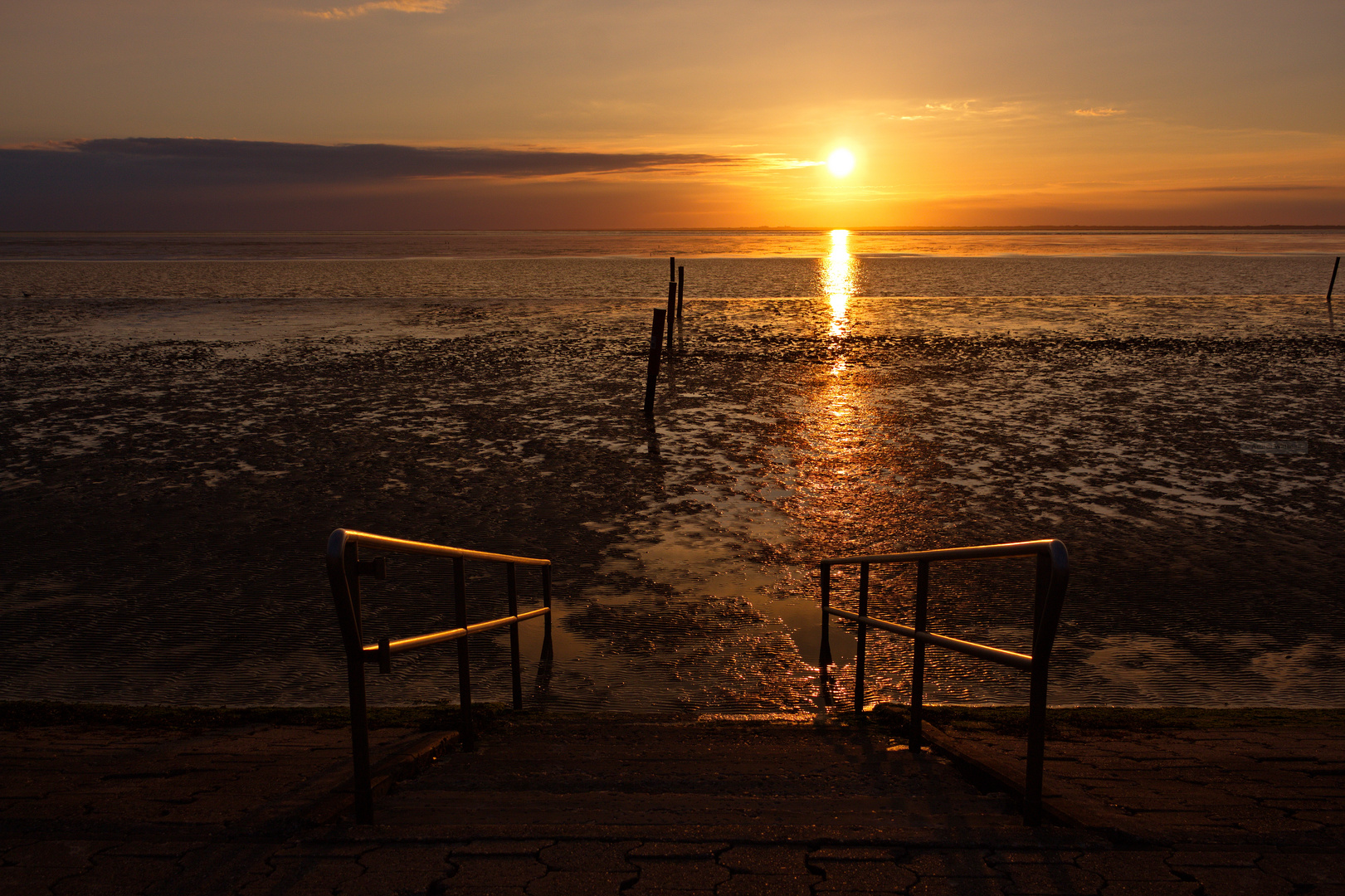 Sonnenuntergang am Strand von Norddeich