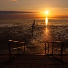 Sonnenuntergang am Strand von Norddeich