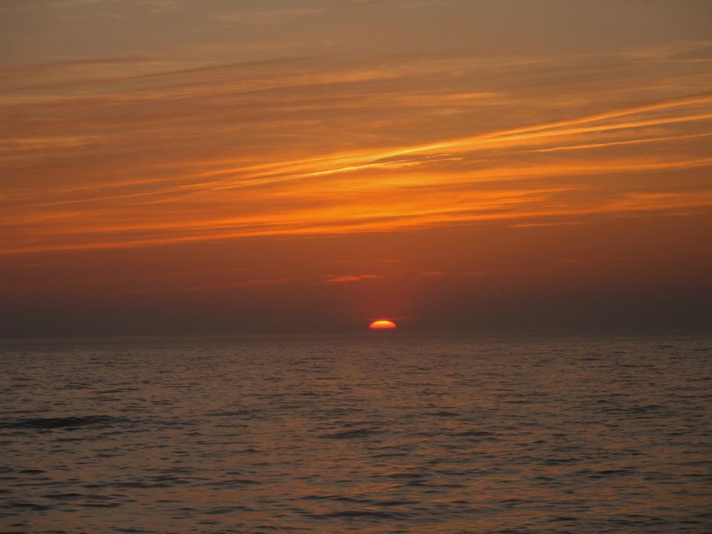 Sonnenuntergang am Strand von Püttsee