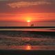 sonnenuntergang am strand von renesse