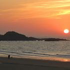 Sonnenuntergang am Strand von Sables d´Or les Pins