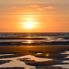 Sonnenuntergang am Strand von Sankt Peter Ording