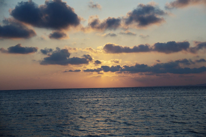Sonnenuntergang am Strand von Sidi Rais