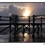 Sonnenuntergang am Strand von St. Peter Ording