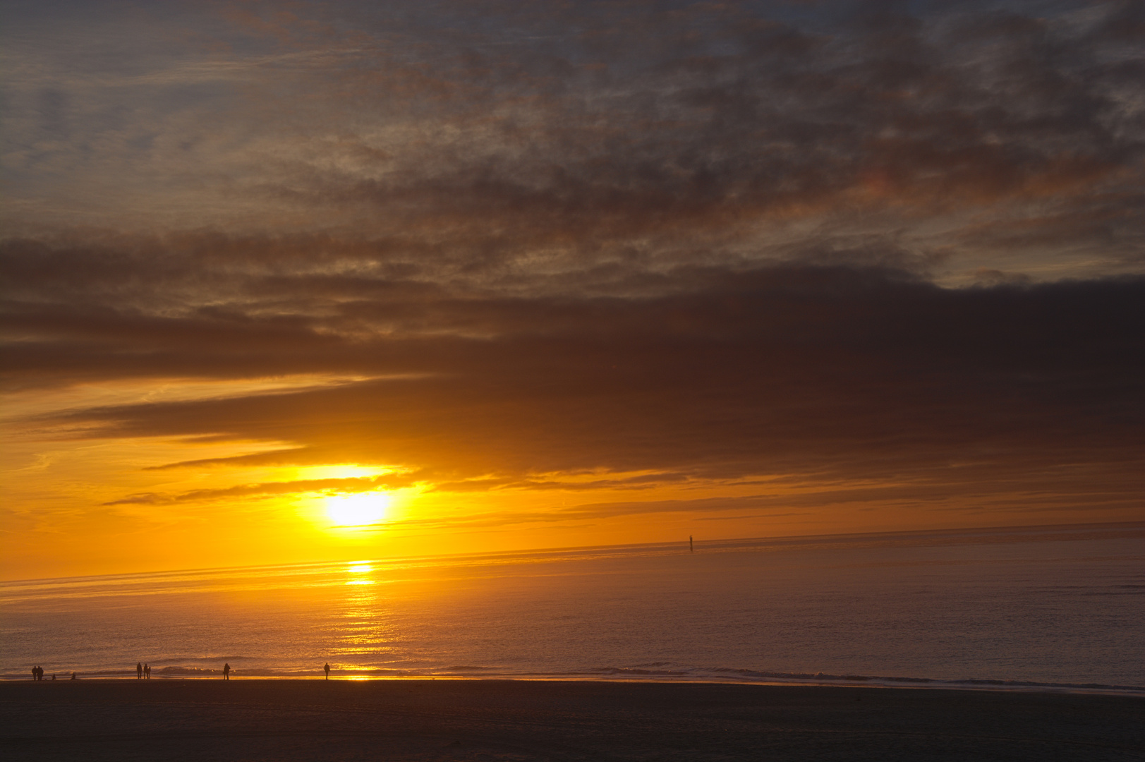 Sonnenuntergang am Strand von Sylt