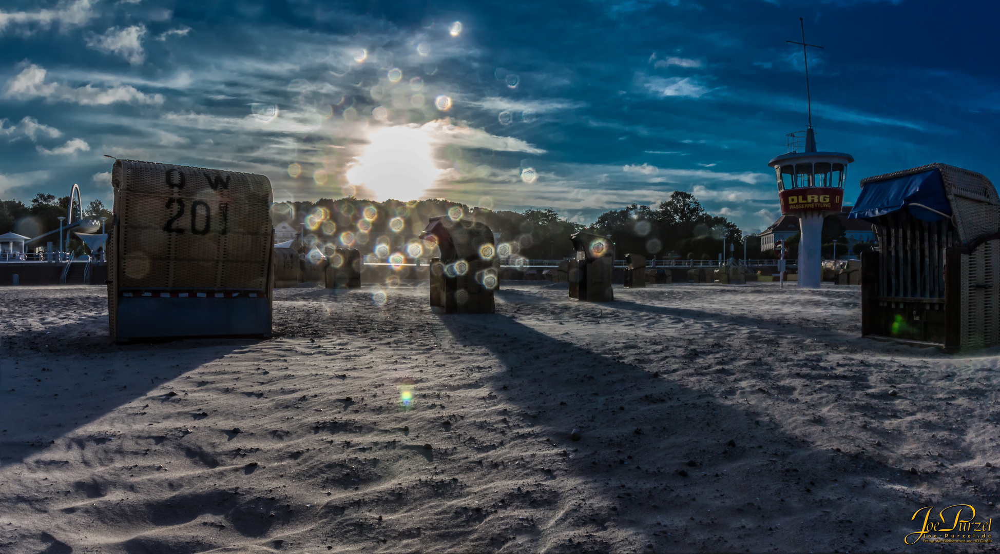 Sonnenuntergang am Strand von Travemünde