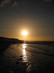 Sonnenuntergang am Strand von Wangerooge