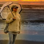 Sonnenuntergang am Strand von Zandvoort mit Maria