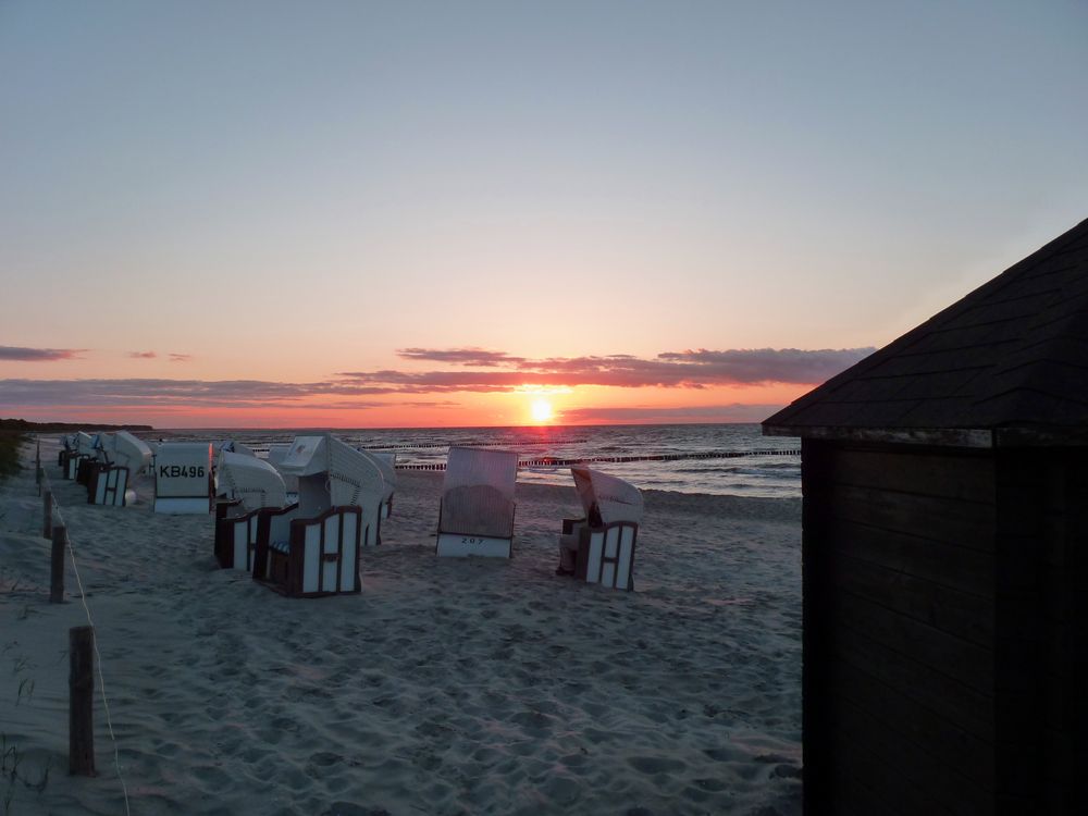 Sonnenuntergang am Strand von Zingst