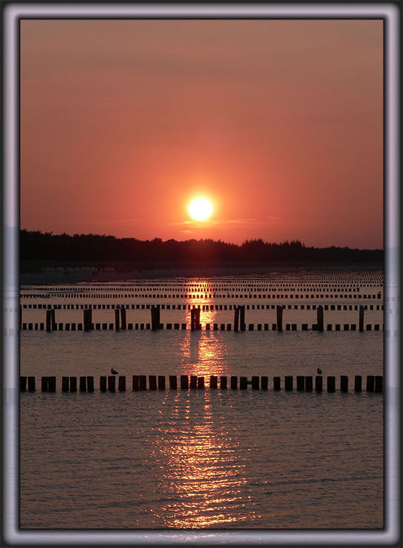 Sonnenuntergang am Strand von Zingst