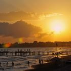 Sonnenuntergang am Strand vor Side