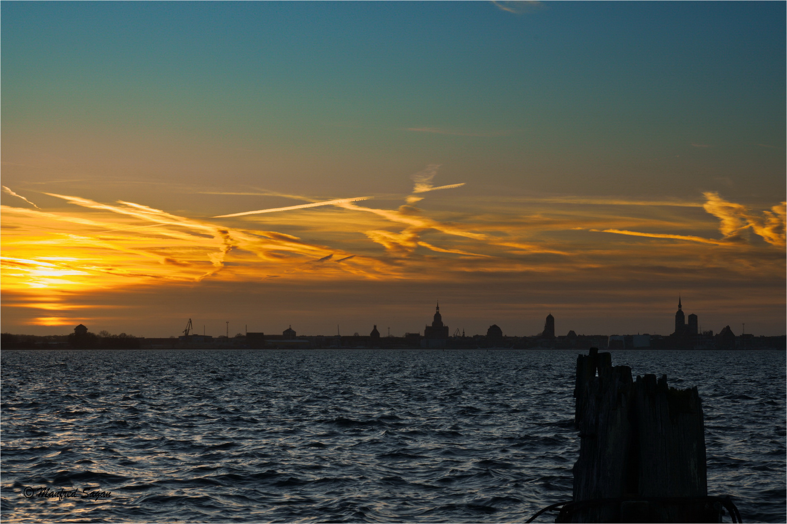 Sonnenuntergang am Strelasund...