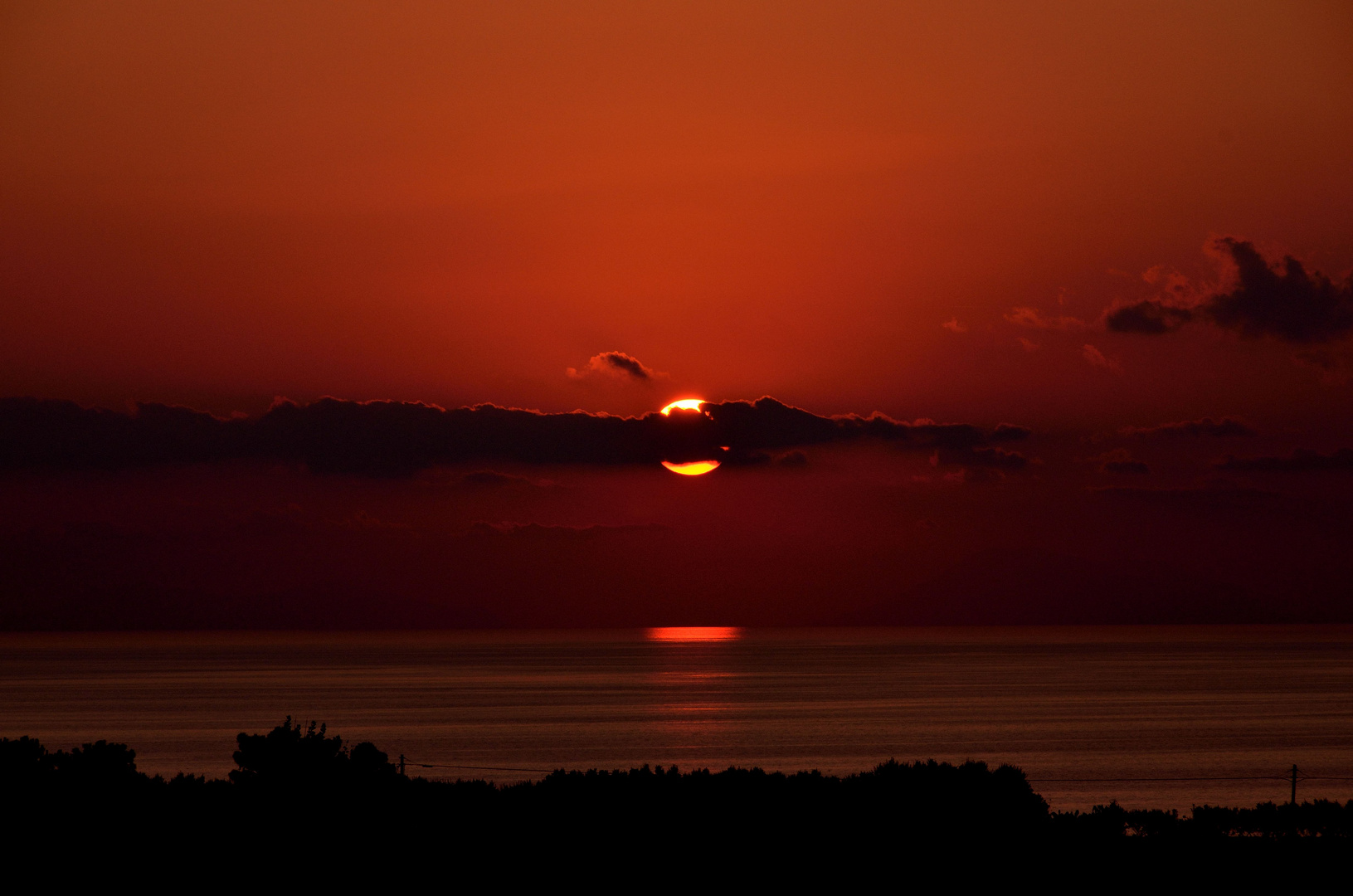 Sonnenuntergang am Stromboli Vulkan