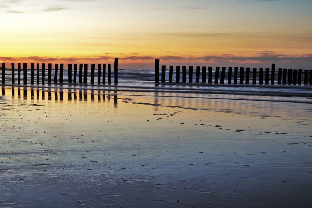 Sonnenuntergang am Surfstrand